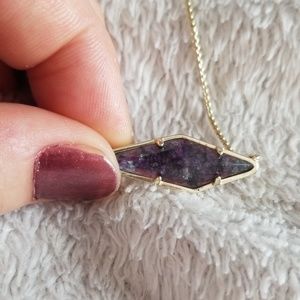 Kendra Scott Bridgette Navy Crackle Necklace